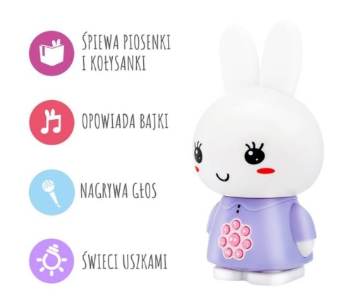 Alilo Honey Bunny Króliczek G6 Fioletowy