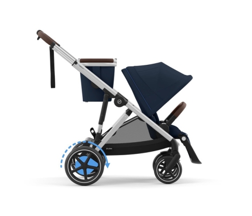 Cybex E-Gazelle S Ocean Blue Pastaigu rati + Guļammaiss Cybex Snogga 2 Ocean Blue