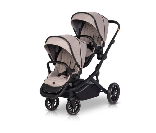 Cavoe Avec 2024 Wózek Głęboko-Spacerowy Bliźniaczy 2w1 Taupe