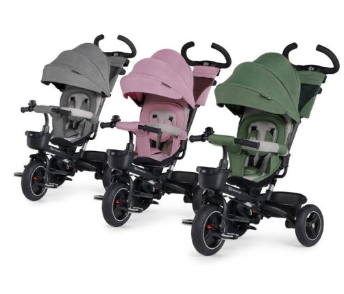 Детский трехколесный велосипед Kinderkraft Spinstep 5in1 Platinum grey