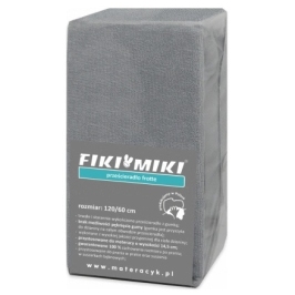 Fiki Miki Prześcieradło FROTTA 140/70 szare Fiki Miki Prześcieradło FROTTA 140/70 szare