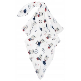 Bonjour Cherie Bambusowy Otulacz Średniaka 100x110cm Marynarz