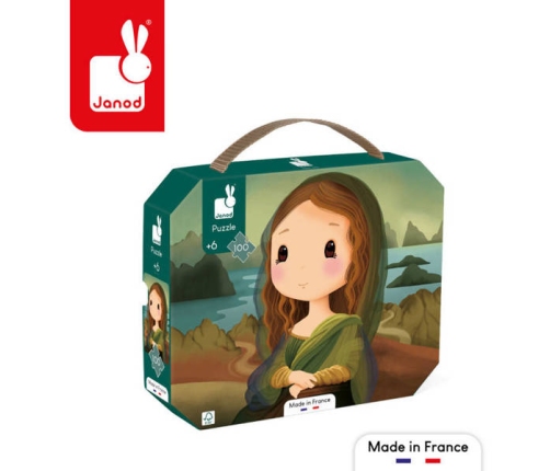 Janod Puzzle w Walizce Obraz Inspirowany Twórczością Da Vinci 100 Elementów 6+