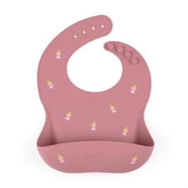 Petite&Mars Silikonowy Śliniak Take&Match 6m+ Rose Princesses