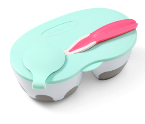 Babyono Miseczka Dwukomorowa z Łyżeczką 1067