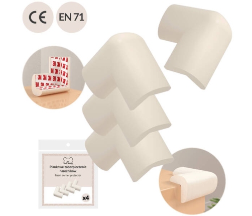 Safe Teddy Piankowe Osłony Na Narożniki z Klejem 4 szt.
