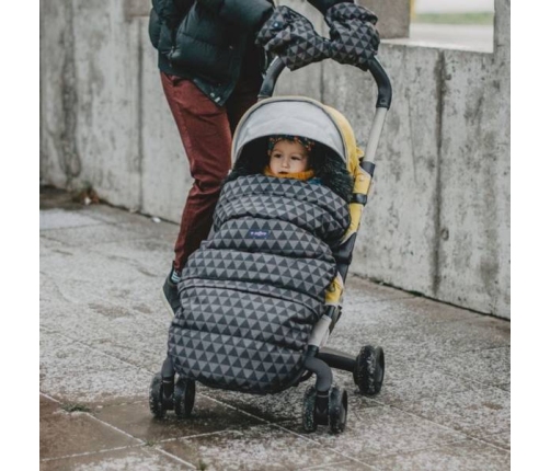 Bērnu ratu guļammaiss Womar GROW UP 2.0 Plush Pastel Geo Grey