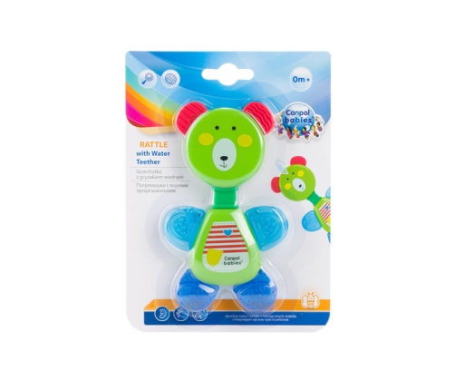 Canpol Babies Grzechotka Z Gryzakiem Wodnym - Miś 1 szt. Mix Kolorów