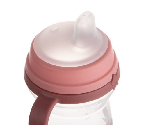 Canpol Babies FirstCup Kubek z Silikonowym Ustnikiem 150ml Bonjour Paris Różowy 56/612_pin