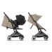 Cybex Orfeo Almond Beige/Taupe  Pastaigu rati + Guļammaiss Cybex Snogga 2