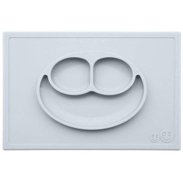 EZPZ Happy Mat Silikonowy Talerzyk z Podkładką 2w1 Pastelowa Szarość EZPZ Happy Mat Silikonowy Talerzyk z Podkładką 2w1 Pastelowa Szarość