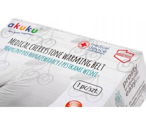 Akuku Medyczny Pas Rozgrzewajacy z Pestkami Wiśni