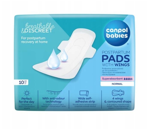 Canpol Babies Dyskretne Podpaski Poporodowe Ze Skrzydełkami Day 78/007