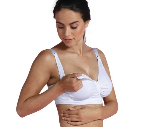 Carriwell 3100 Bezszwowy Biustonosz Do Karmienia Gelwire Biały S