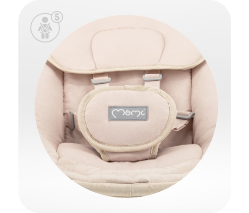 MoMi Kenani Leżaczek Bujaczek Elektryczny z Pilotem Sand