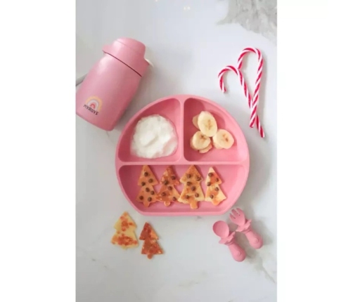 MYROYS Łyżeczka i Widelczyk Różowy