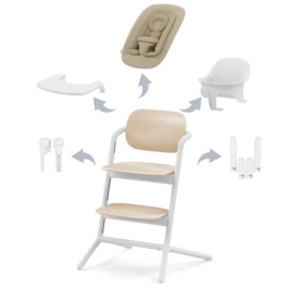 Cybex Lemo 4in1 Sand White Barošanas krēsls Cybex Lemo 4in1 Sand White Barošanas krēsls