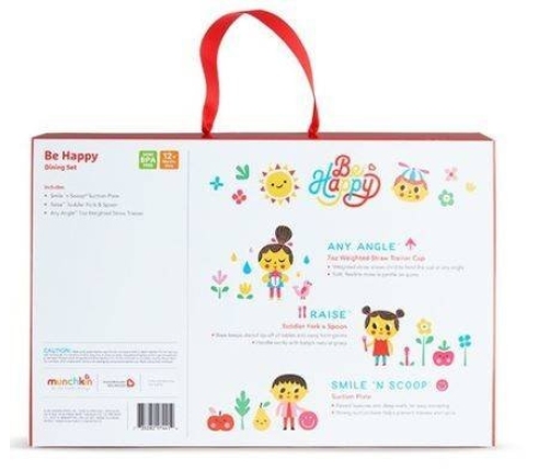 Munchkin Zestaw Upominkowy z Talerzykiem, Sztućcami i Kubkiem Różowy