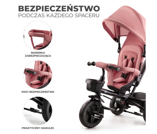 Kinderkraft Aveo Rowerek Trójkołowy Rose Pink