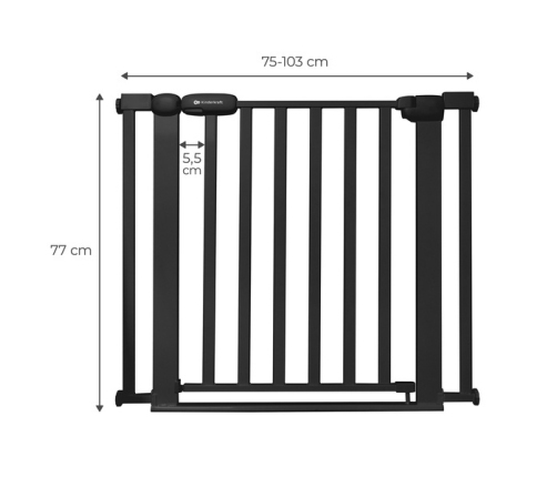 Kinderkraft Lock&Go Bramka Zabezpieczająca Czarna