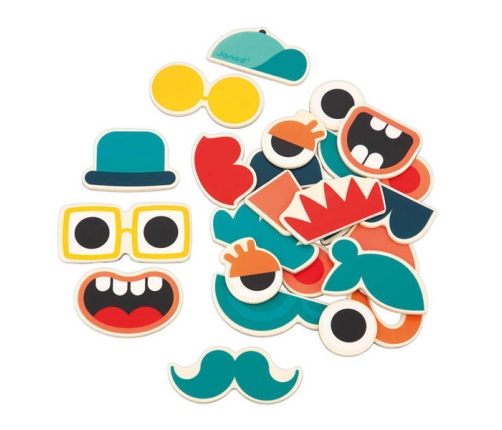 Janod Magnesy Mix and Match Portrety 24 szt. 2+