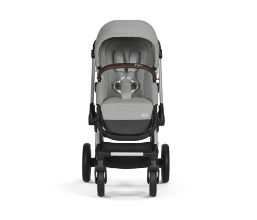 Cybex Eos Lux Wózek Głęboko-Spacerowy Rama Silver Stone Grey+ Aton B2 i-Size Fotelik 0-13kg + Baza One Volcano Black