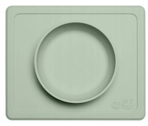 EZPZ Silikonowa Miseczka z Podkładką 2w1 Mini Bowl Pastelowa Zieleń