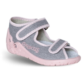 Zetpol Kapcie Dziewczęce Oliwia Szare Rozmiar 20