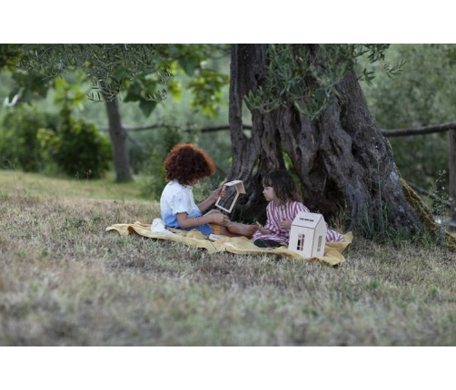 Babai Drewniana Zabawka Domek Dla Lalek z Magnes Rozmiar L Naturalny