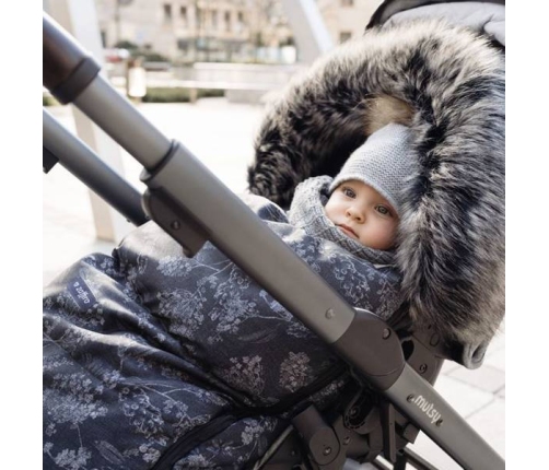 Bērnu ratu guļammaiss Womar GROW UP 2.0 Plush Pastel Geo Grey