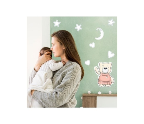 Szumisie Naklejki Ścienne Zestaw Szumisiowa Dziewczynka Róż