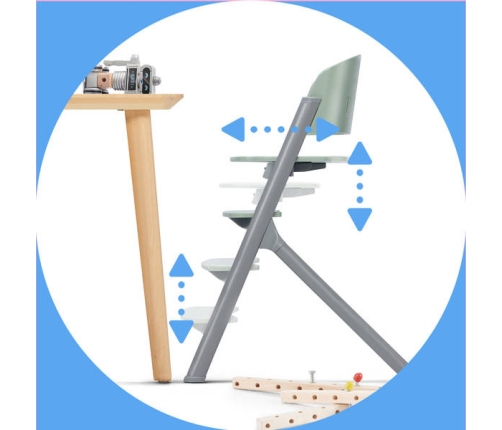 Kinderkraft Livy Krzesełko do Karmienia Brązowy Oak