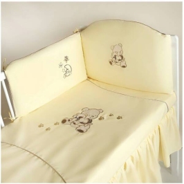 MimiNu Pościel 4-elementowa 120 x 90 cm - Miś Z Łapkami MimiNu Pościel 4-elementowa 120 x 90 cm - Miś Z Łapkami