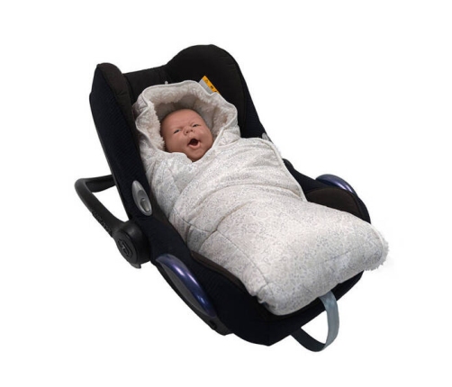 Lodger Wodoodporny Wielofunkcyjny Otulacz z Polarowym Wnętrzem Jasnobeżowy Szary Taslon Drizzle