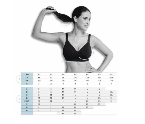 Carriwell Bezszwowy Biustonosz Do Karmienia Z Koronką S Box 3060  Niebieski