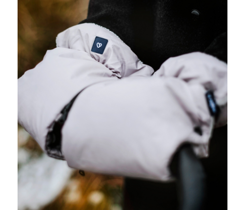 Zaffiro Mufka do Wózka Dwuczęściowa Beżowa Wełna Premium + Melanż szary