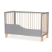 Kinderkraft Lunky XL Łóżeczko Drewniane Barierka Grey