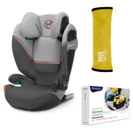 Cybex Solution S2 I-Fix Fotelik Samochodowy 15-50 kg Lava Grey 2023 + BabySafe Organizer + Babysafe Nakładka Na Pas Cybex Solution S2 I-Fix Fotelik Samochodowy 15-50 kg Lava Grey 2023 + BabySafe Organizer + Babysafe Nakładka Na Pas