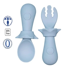 MYROYS Łyżeczka i Widelczyk Niebieski