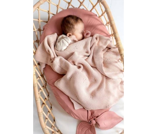 Poofi Kocyk Bawełniany Paris Brzoskwiniowy 80x100