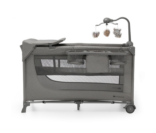 KinderKraft Joy 2 Łóżeczko Turystyczne z Akcesoriami Dark Grey