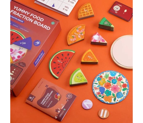 MierEdu Yummy Food ME338 Układanka Matematyczna Do nauki Ułamków