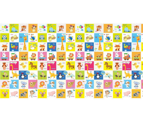 Bocioland Składana Mata Kontrastowa Dwustronna 150x200cm BL123 Happy Day