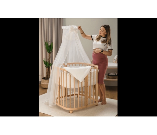 Waldin Zestaw Bawełnianych Prześcieradeł Do Łóżeczek 7w1 Białe