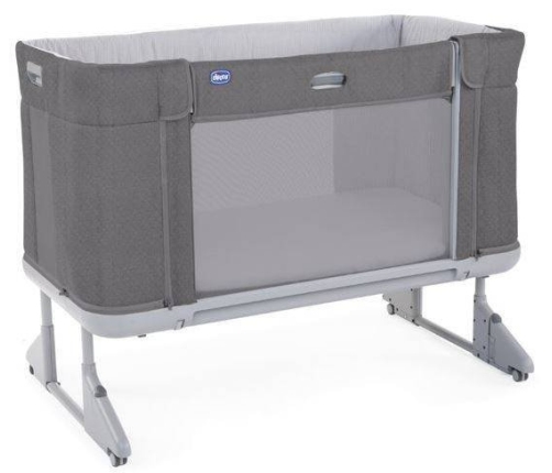 Chicco Next2Me Forever Łóżeczko Dostawne 3w1 do 22kg Moon Grey + Prześcieradło 2szt Pink Pois