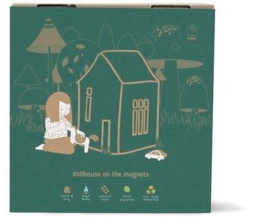 Babai Drewniana Zabawka Domek Dla Lalek z Magnes Rozmiar L Naturalny