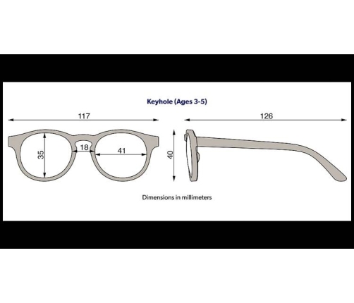 Babiators Keyhole O-KEY014-M Blue Mirrored Lenses Rozmiar 3-5+ Sweet Cream