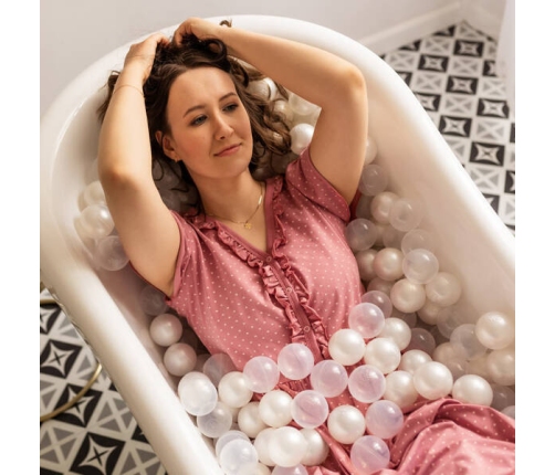 Eevi Linda Koszula Ciążowa Różowa Serca Rozmiar S