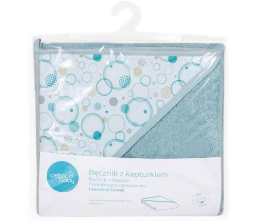 Ceba Baby Ręcznik Dla Niemowlaka 100x100 Printed Line Bubbles