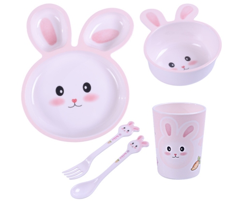 Bocioland Zestaw Naczyń 5 Elementów Królik